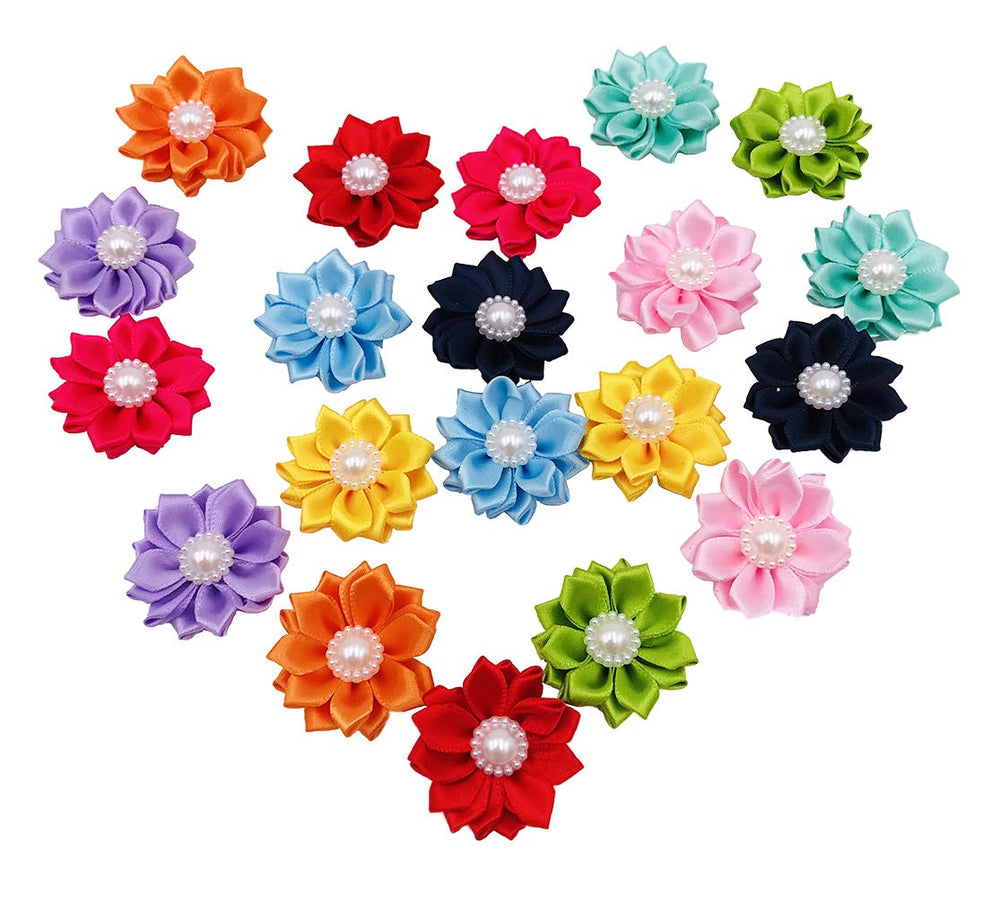 PET SHOW noeud-fleur bleu, parfait pour fêtes et grooming.