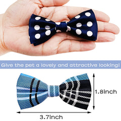 PET SHOW noeud-papillon noir-plaid sur collier, allure chic.
