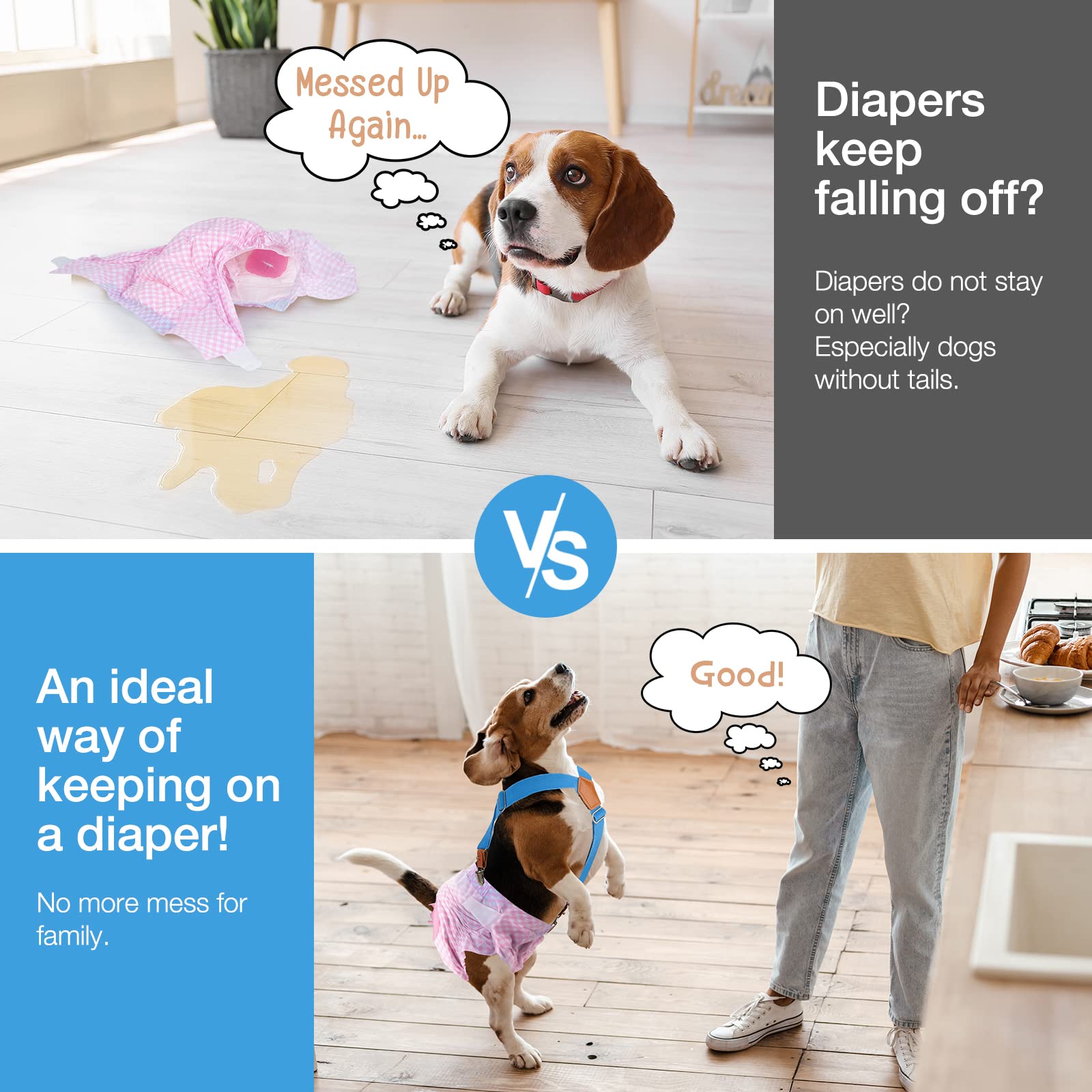 Pet Soft bretelles pour chien, sangles douces et extensibles pour le confort