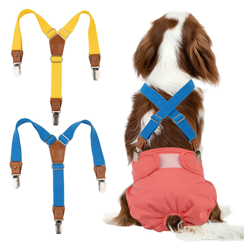 Pet Soft bretelles pour chien Or Bleu, maintien sûr des couches lors des promenades