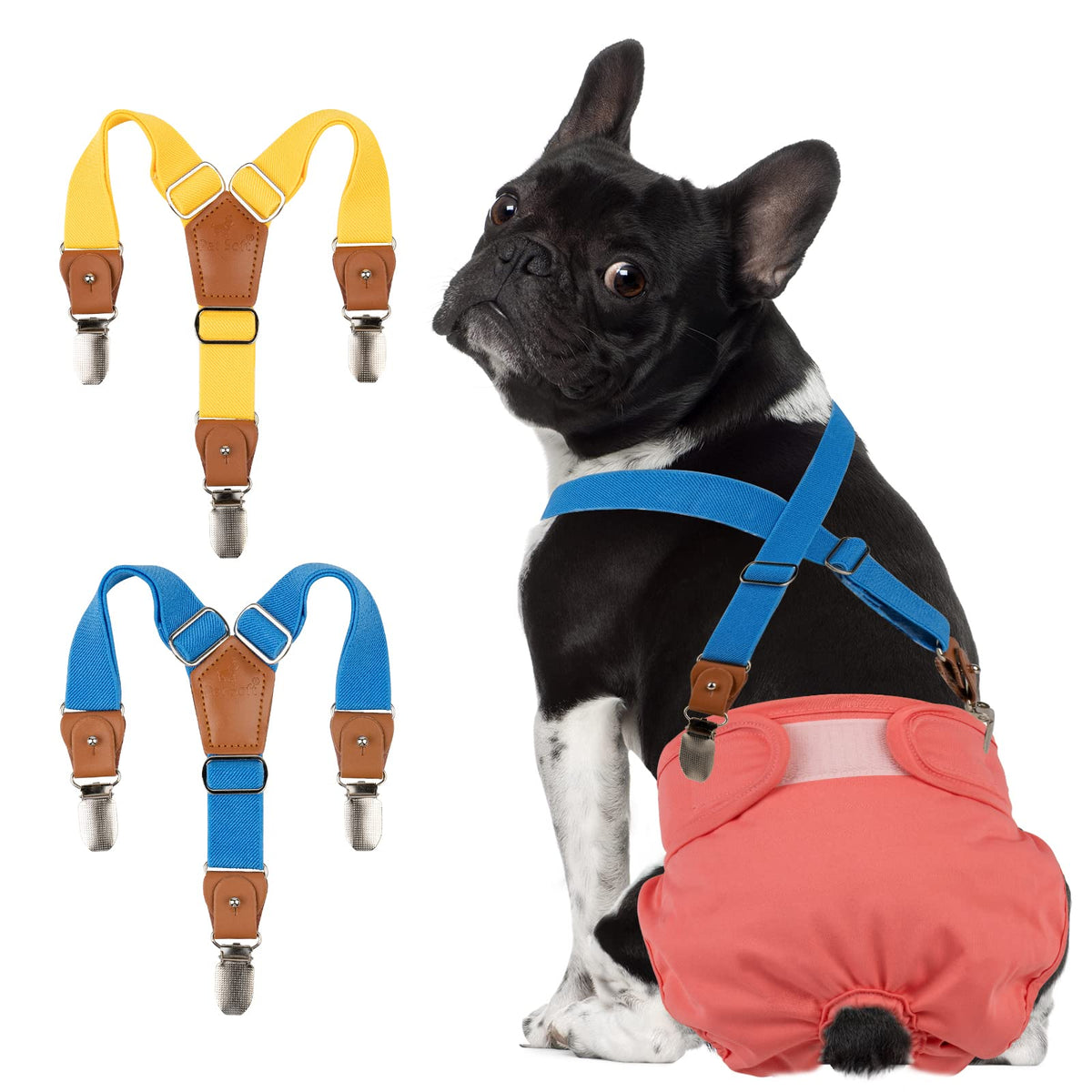 Bretelles Pet Soft pour couche chien, confort lors de la marche