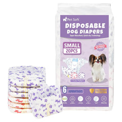 Pet Soft couches pour chienne femelle jetables avec indicateur d'humidité pratique.