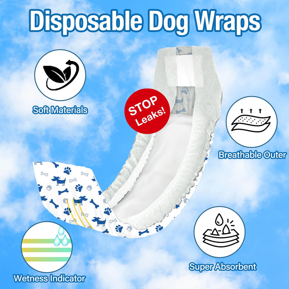 Pet Soft couches-chien-male-xs-ceinture-elastique assure un ajustement sécurisé et confortable