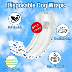 Pet Soft couches-chien-male-xs-ceinture-elastique assure un ajustement sécurisé et confortable
