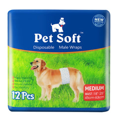 Pet Soft couches-male-chien-medium-emballage-12pcs: protection pratique pour chien moyen, déplacements sans dégâts.