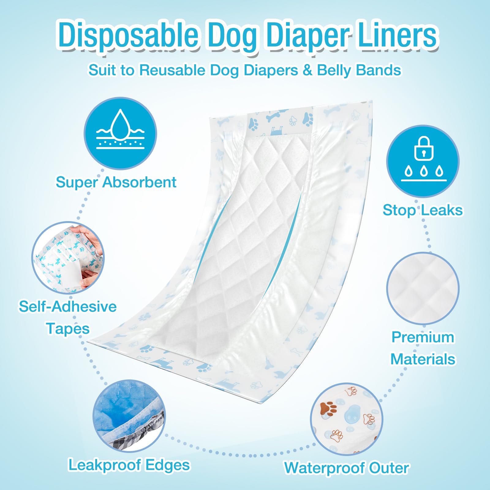 Pet Soft Liner Booster aperçu démontrant absorption rapide.