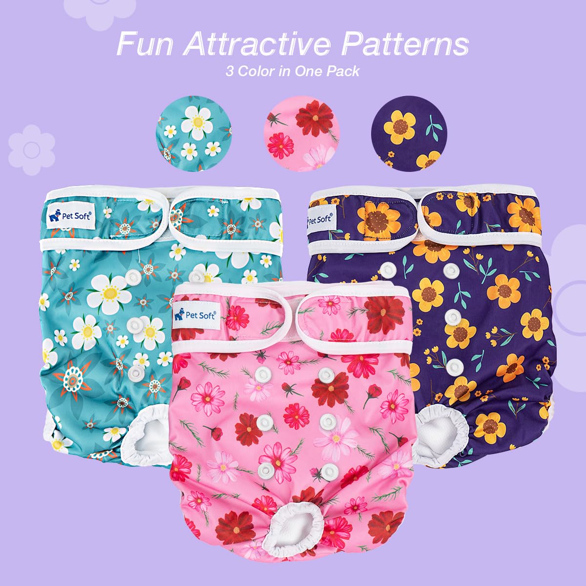 Nappe intérieure absorbante Pet Soft qui capte rapidement les liquides.