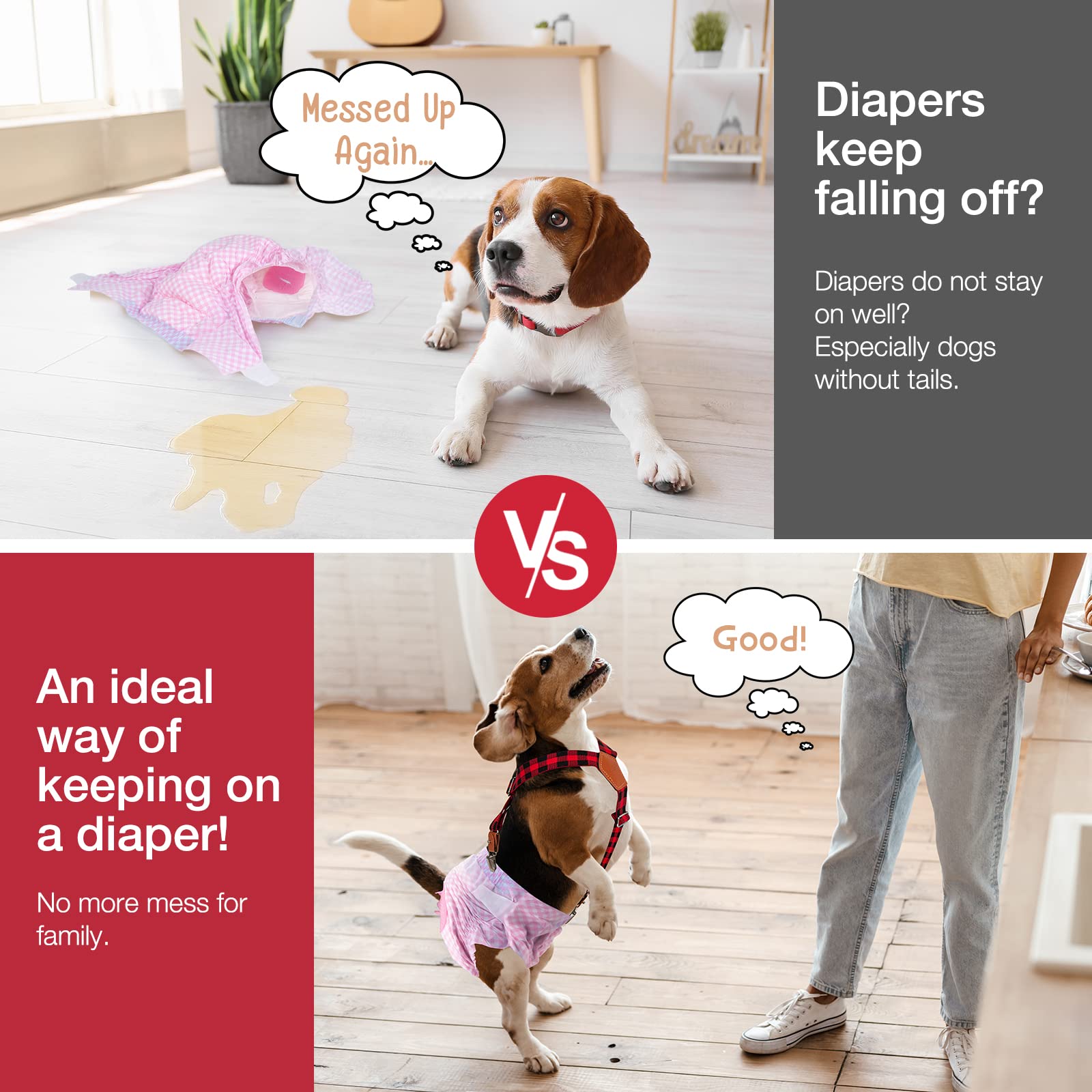 Pet Soft suspendeurs bretelles elastiques anti-glissement pour chien.