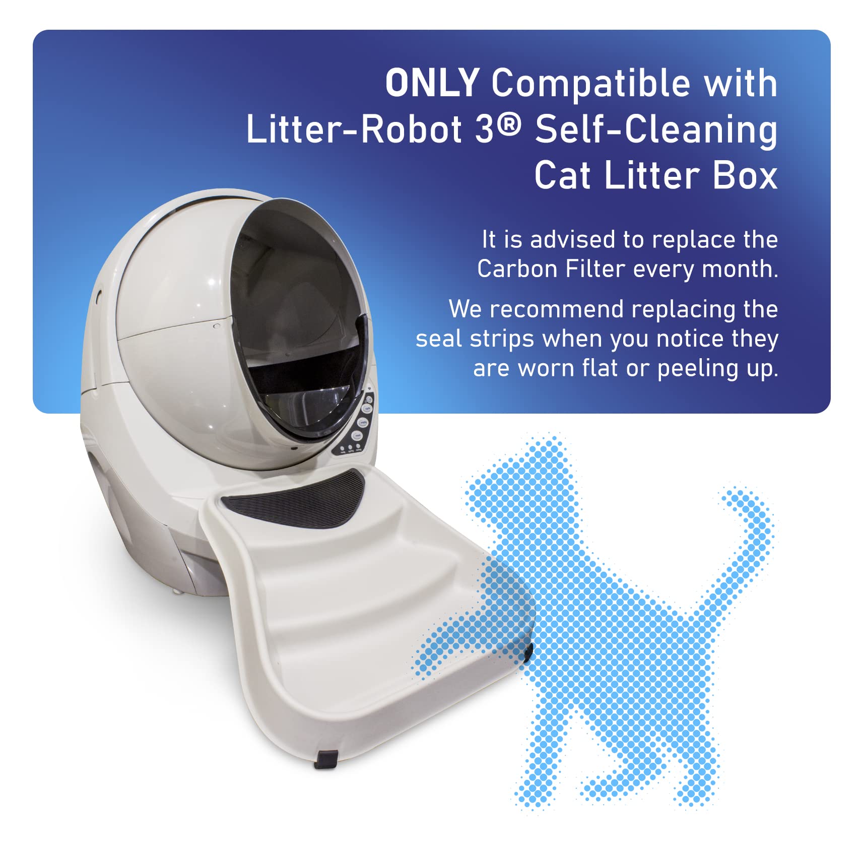 Ensemble filtre et joints PET STANDARD pour Litter-Robot 3, compatibilité fiable.