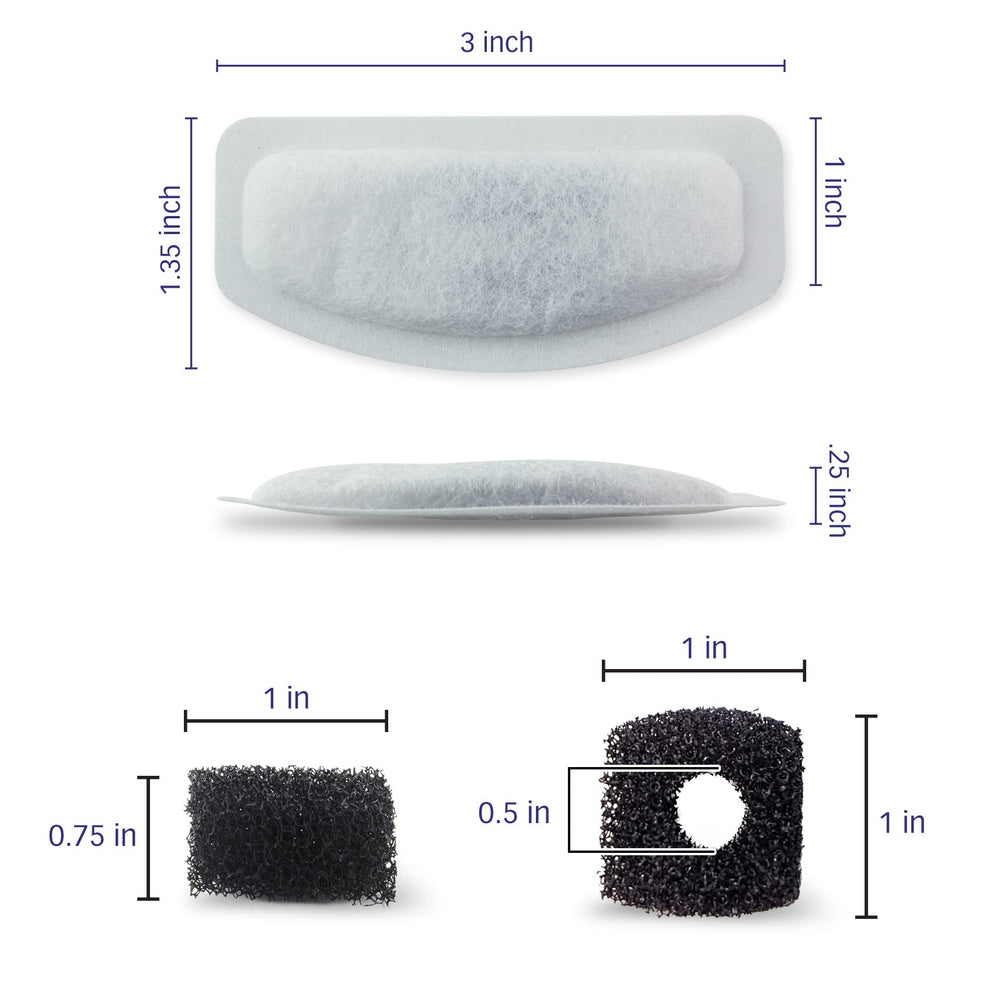 PET STANDARD filtration triple couches: coton, charbon actif, résine échangeuse.
