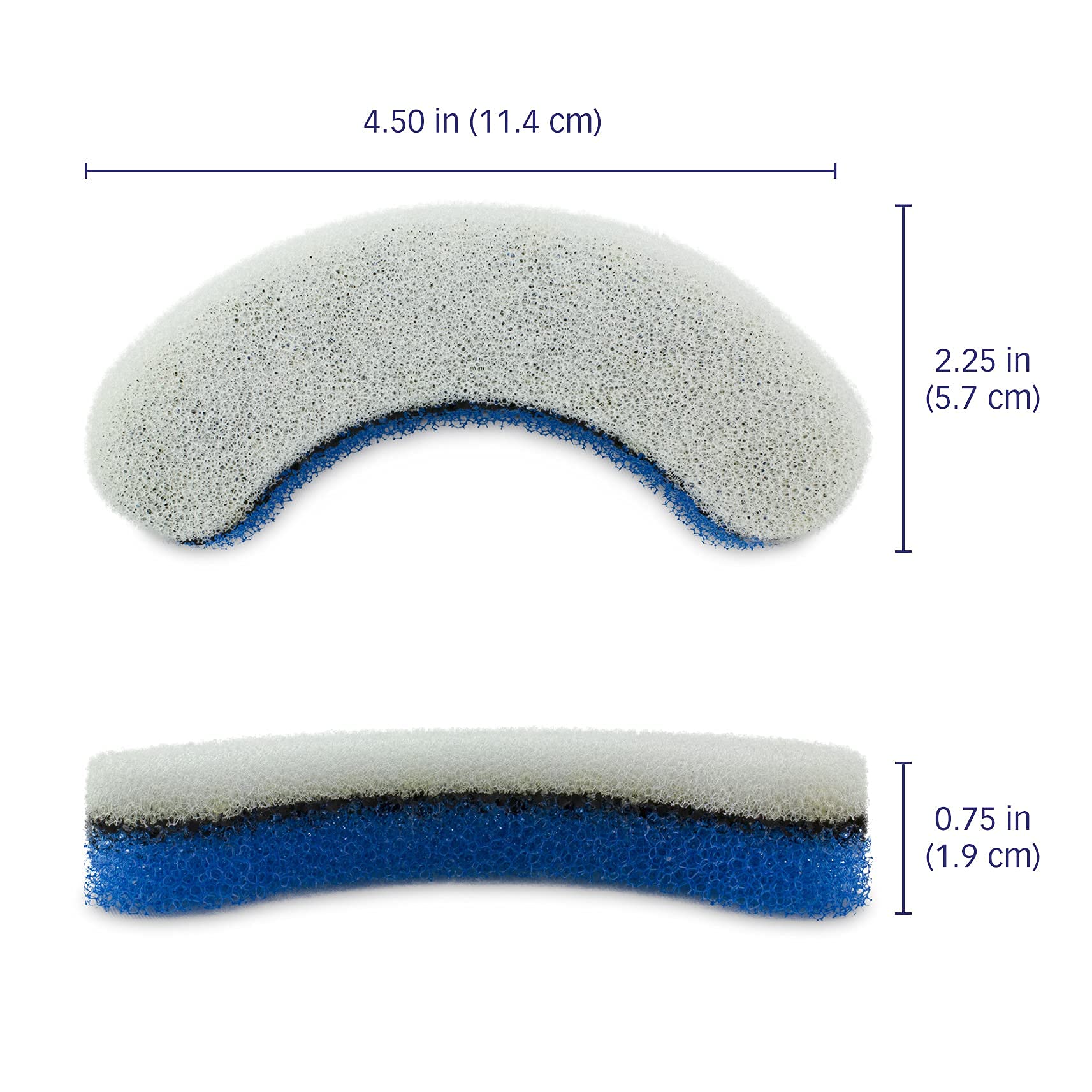 Éponge, charbon actif et résine ionique du filtre PET STANDARD.