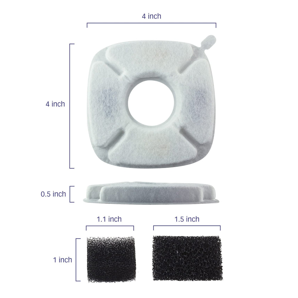 Charbon actif du filtre PET STANDARD pour réduire odeurs et impuretés.
