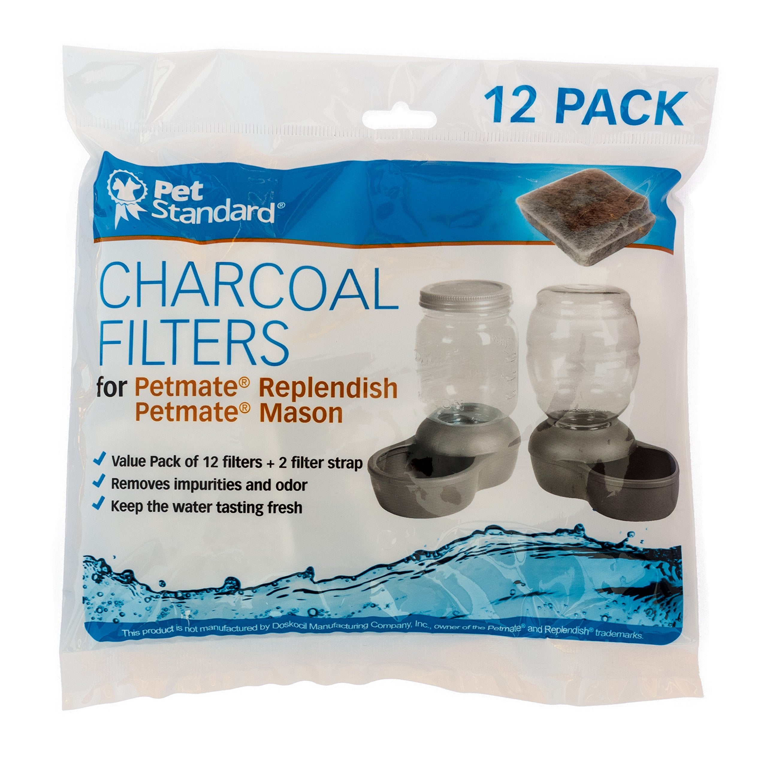 PET STANDARD – filtre Petmate Mason pack 12, élimine les impuretés pour un goût plus net.
