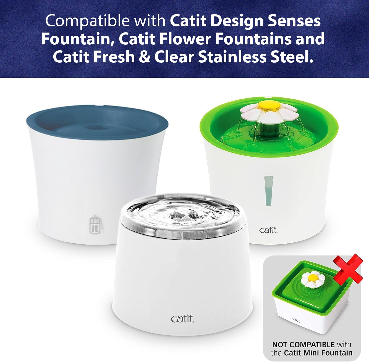 Pack PET STANDARD de 6 filtres pour fontaine Catit, solution durable.