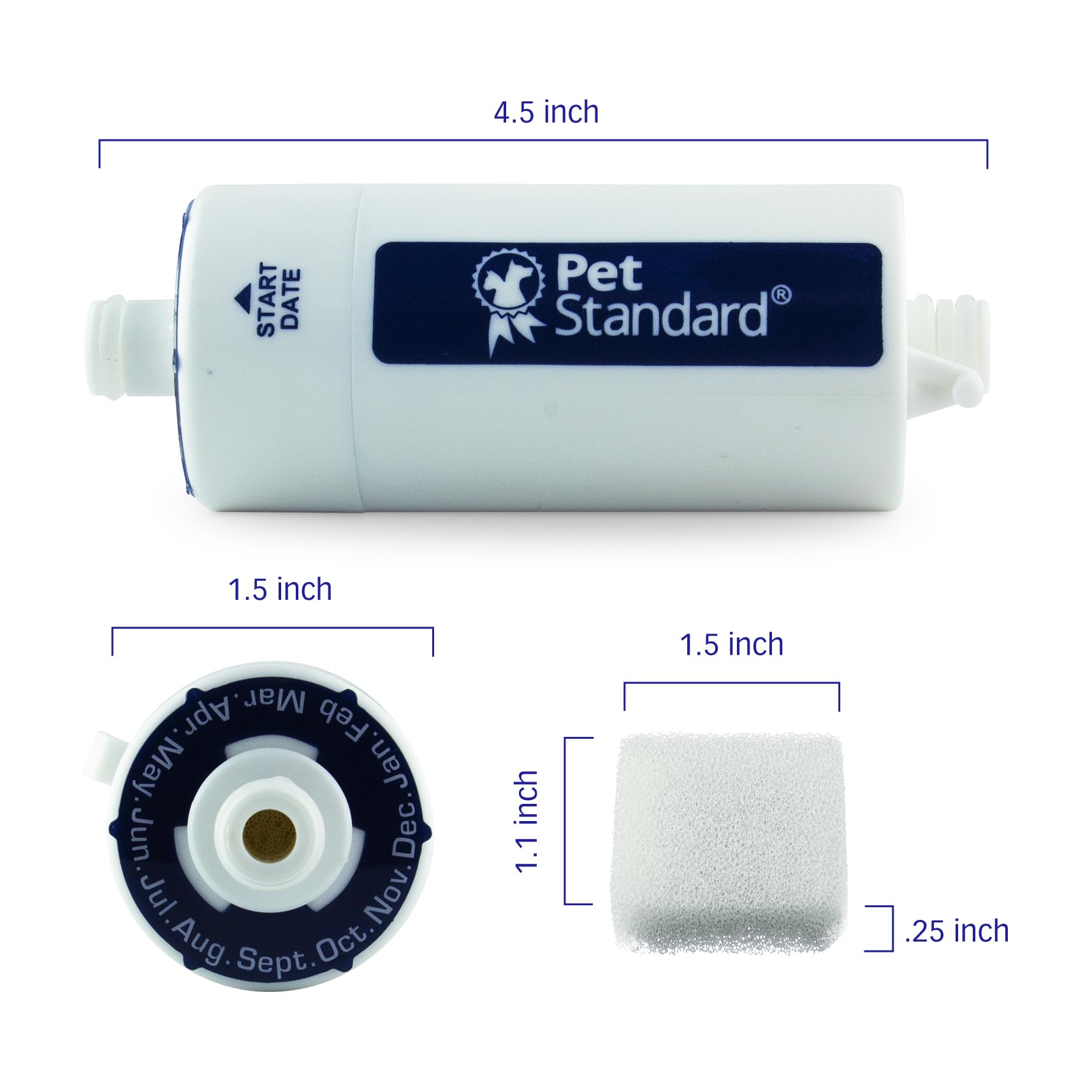 PET STANDARD pré-filtre éponges CATCARE filtre les impuretés en amont.