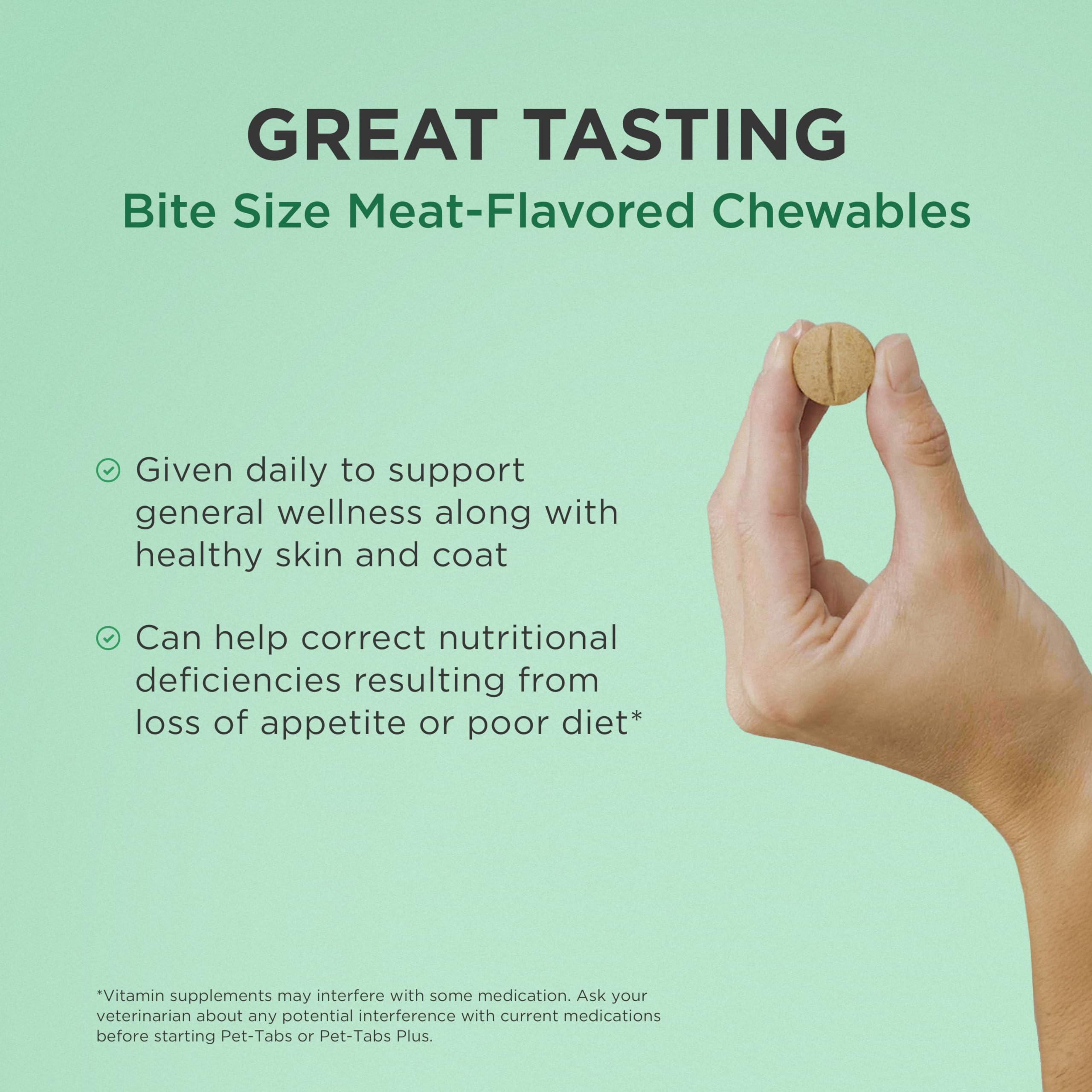 Pet-Tabs saveur foie: parfum riche qui rappelle le repas et peut faciliter le repas.
