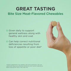 Pet-Tabs saveur foie: parfum riche qui rappelle le repas et peut faciliter le repas.