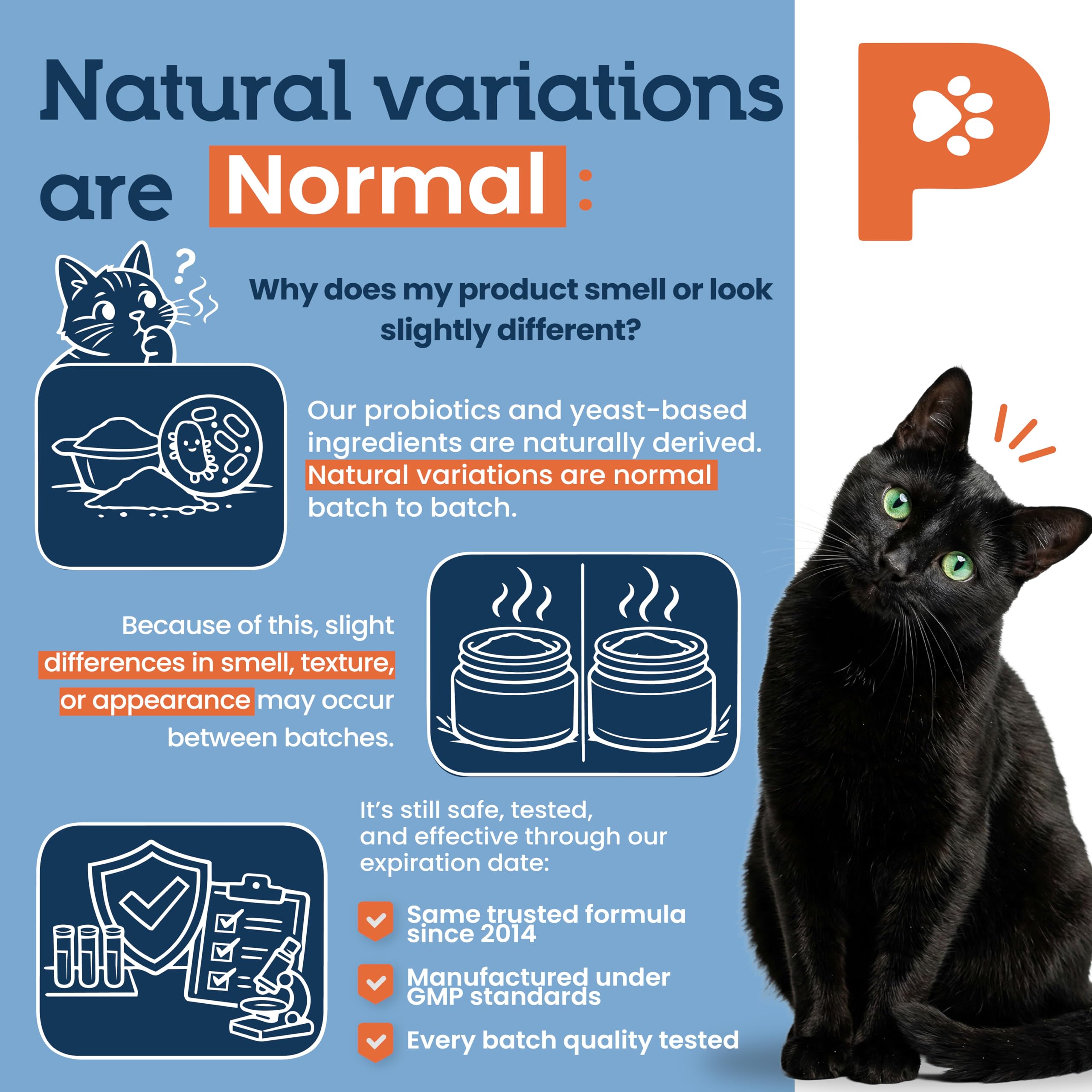 Emballage Pet Ultimates Probiotiques pour chats posé sur un plan de travail.