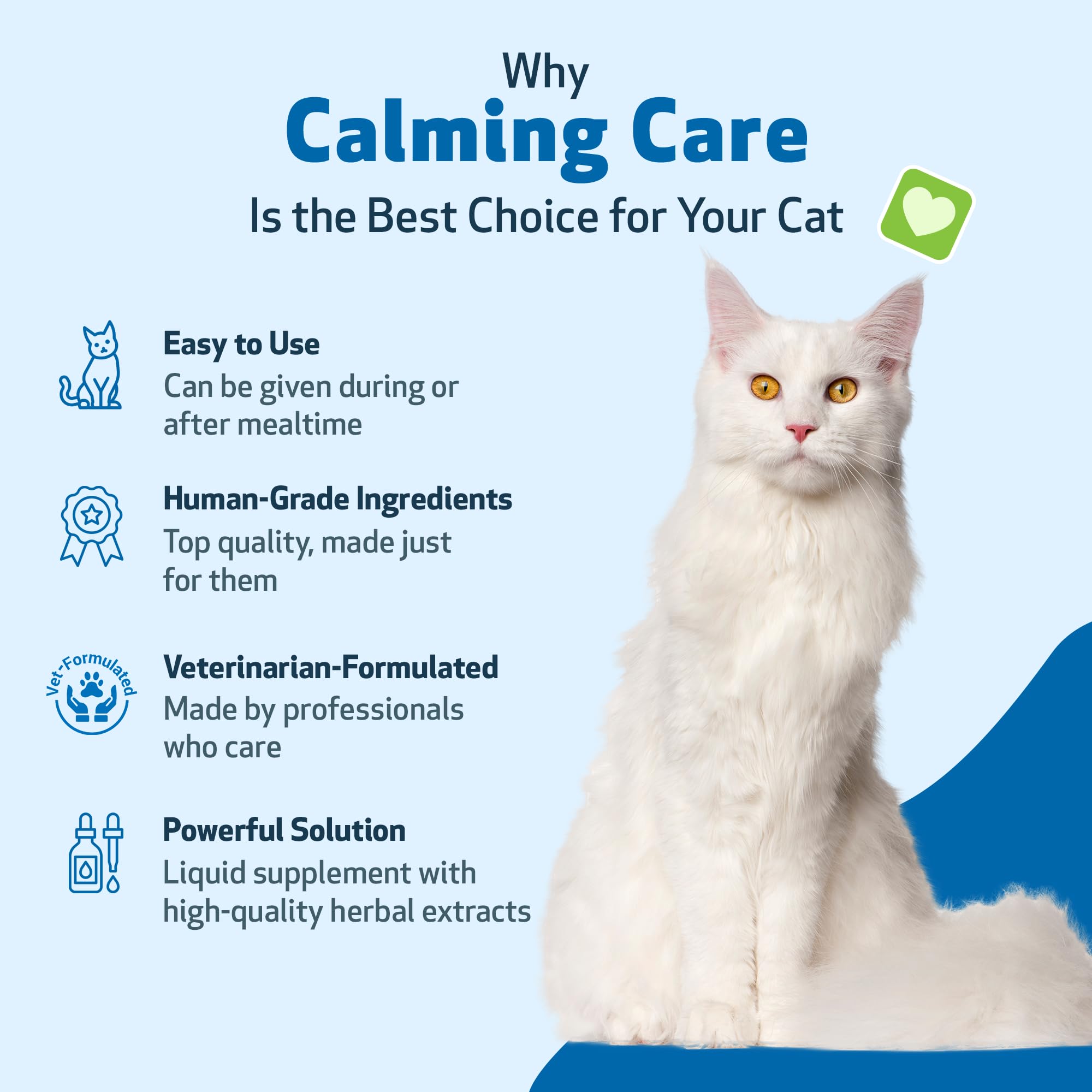 Pet Wellbeing Calming Care – nervosité réduite, chat plus posé