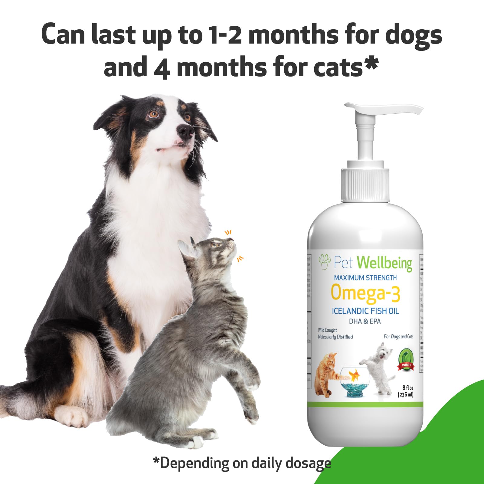 Formulation vétérinaire Pet Wellbeing, fabriquée aux États‑Unis; qualité et pureté.