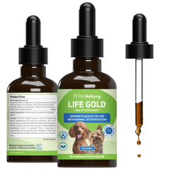 Pet Wellbeing Life Gold pour chien: bouteille pratique et usage quotidien