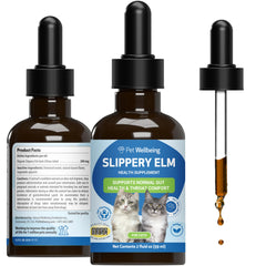 Pet Wellbeing Orme Glissant pour Chats – Bouteille liquide 2 oz, soutien digestif potentiel.