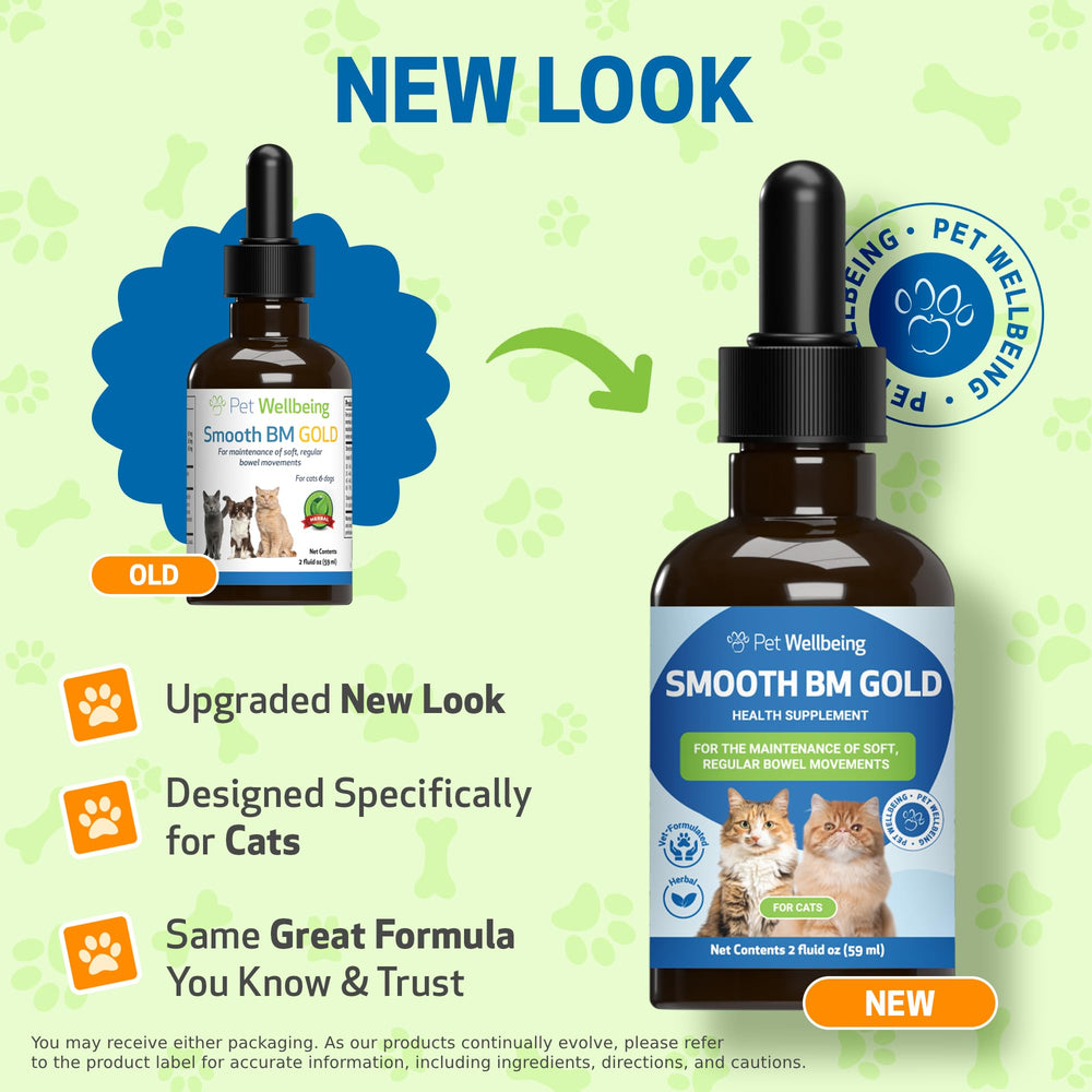 Dose mesurée prête à l’emploi sur l’étiquette Pet Wellbeing Smooth BM Gold.