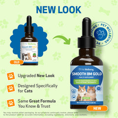 Dose mesurée prête à l’emploi sur l’étiquette Pet Wellbeing Smooth BM Gold.