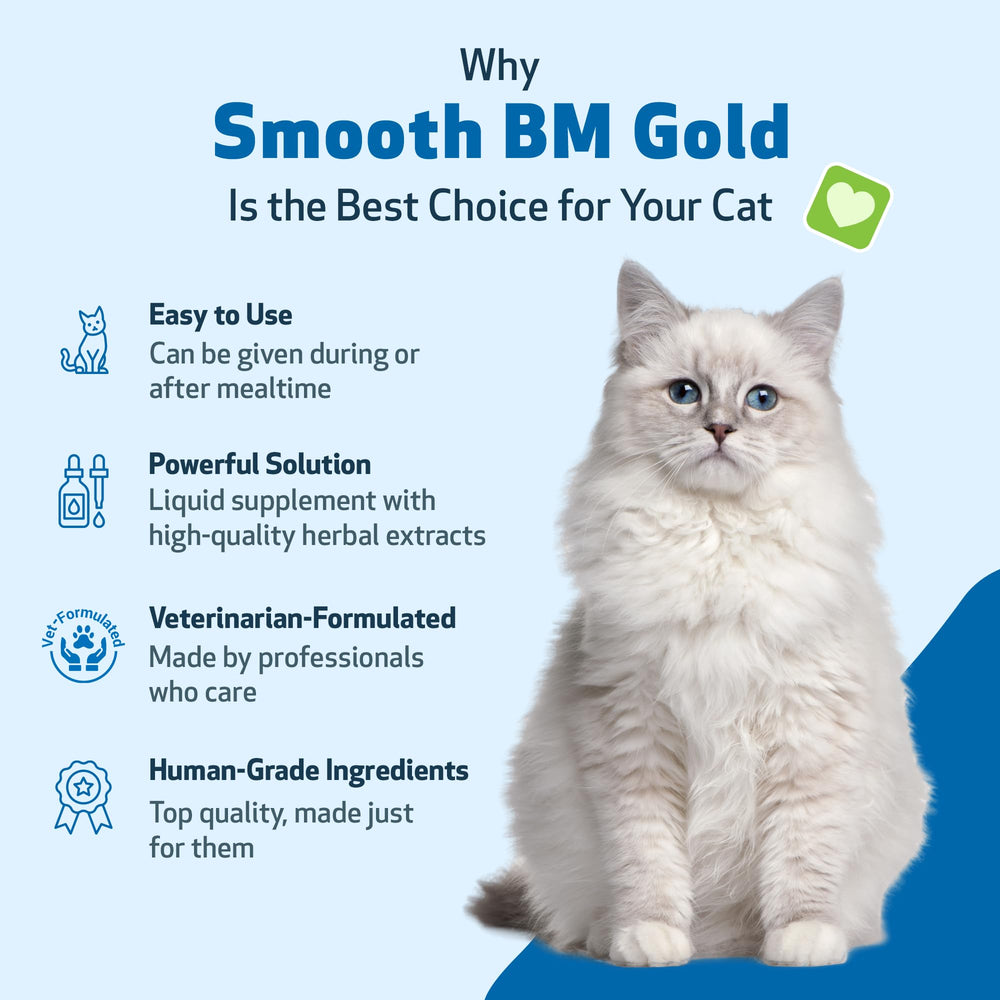Étiquette et ingrédients visibles sur Pet Wellbeing Smooth BM Gold pour chats.