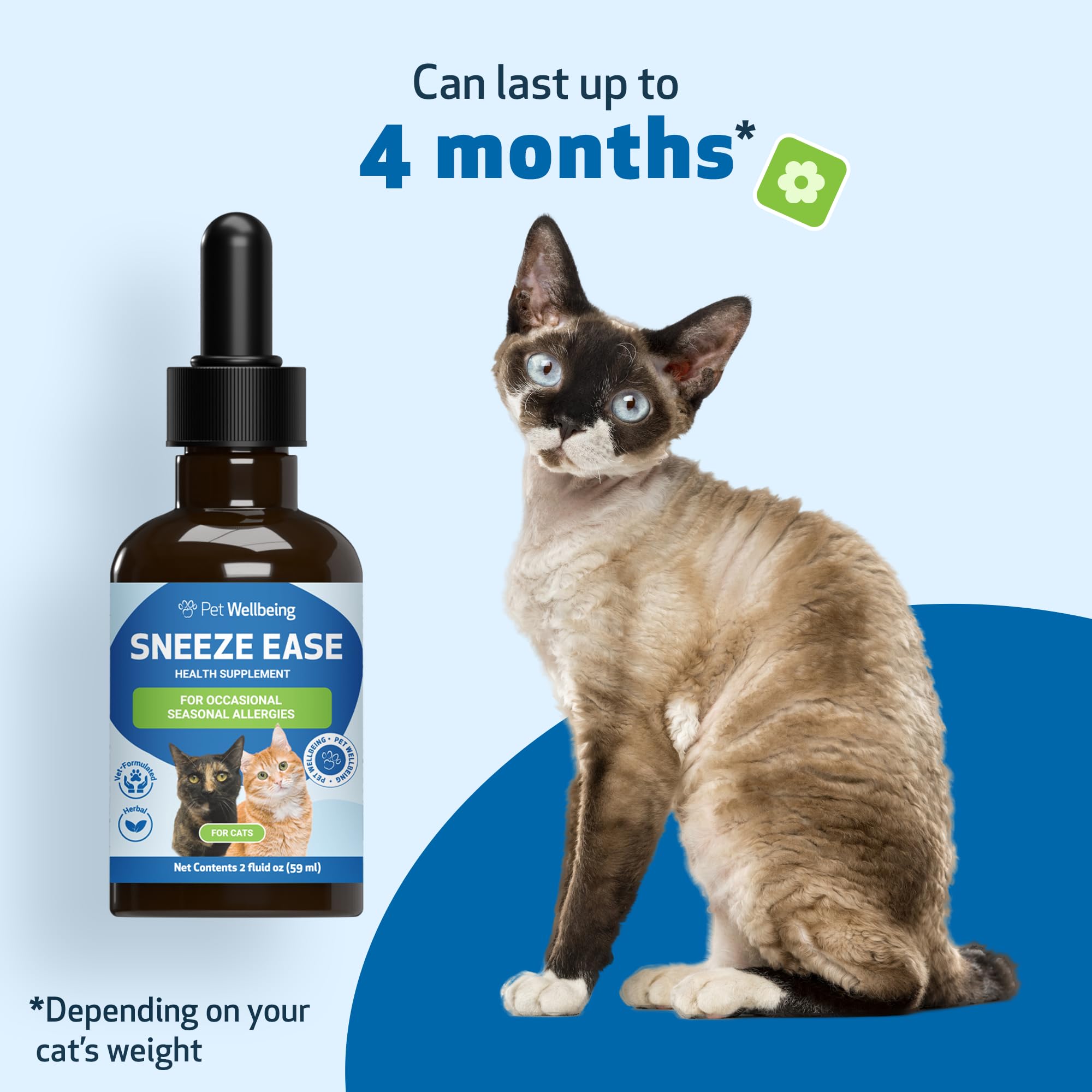 Soutien immunitaire potentiel avec Pet Wellbeing Sneeze Ease.