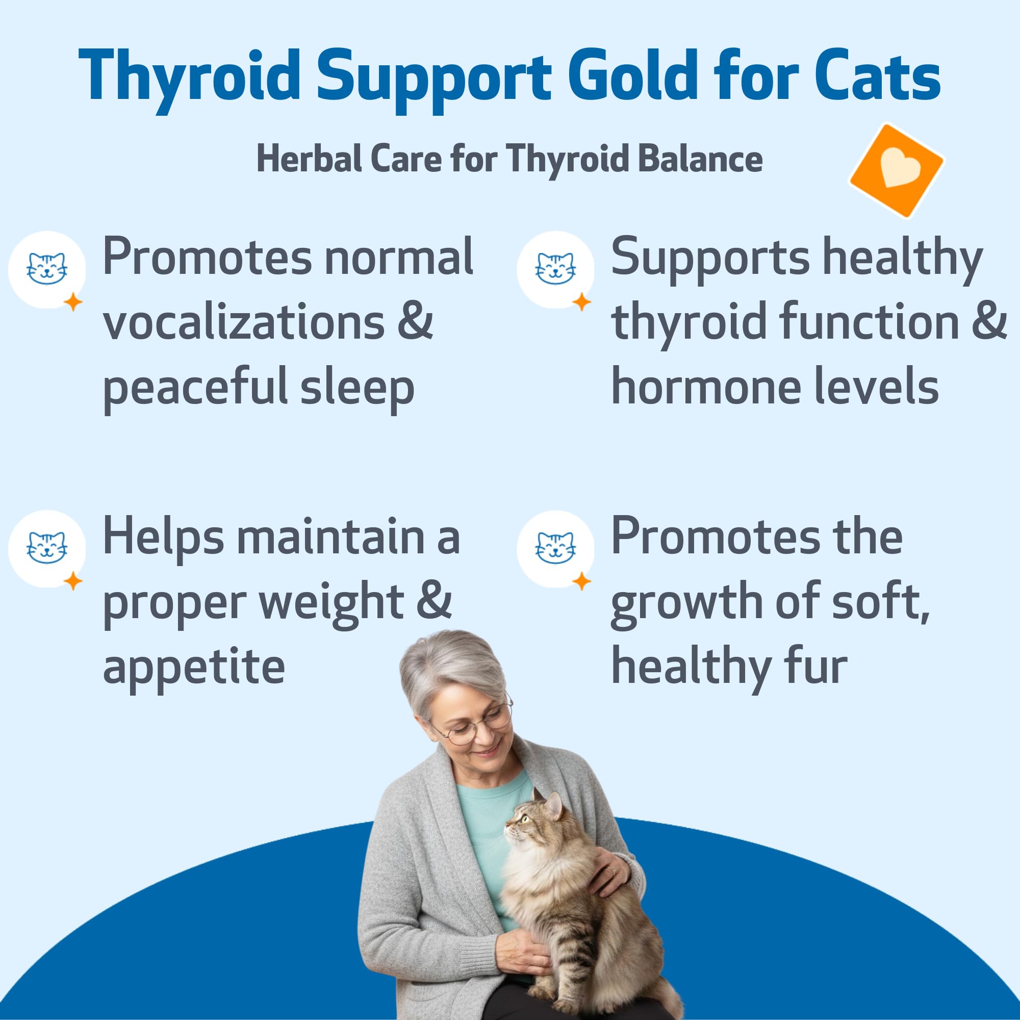 Extraits d’herbes dans Pet Wellbeing Soutien Thyroïde Doré, soutien naturel.