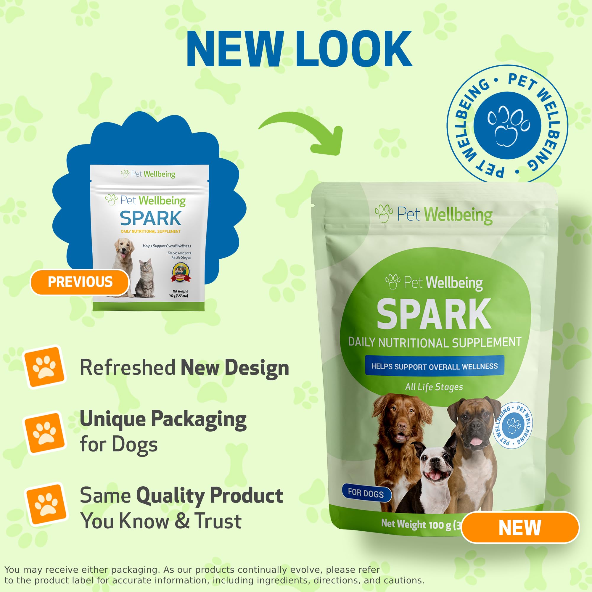 Doseur Pet Wellbeing Spark Daily pour doser facilement sur les repas