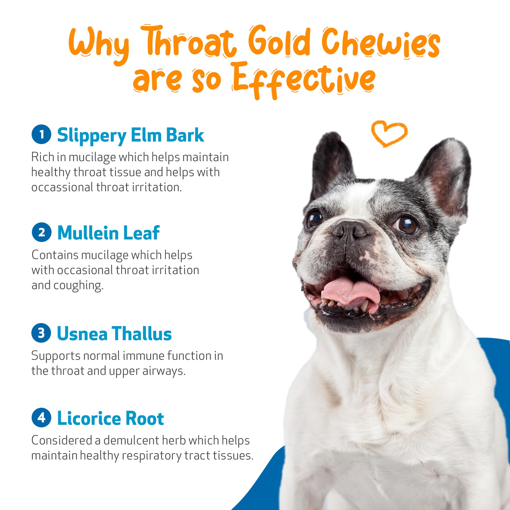Produit certifié NASC Pet Wellbeing Throat Gold Chewies