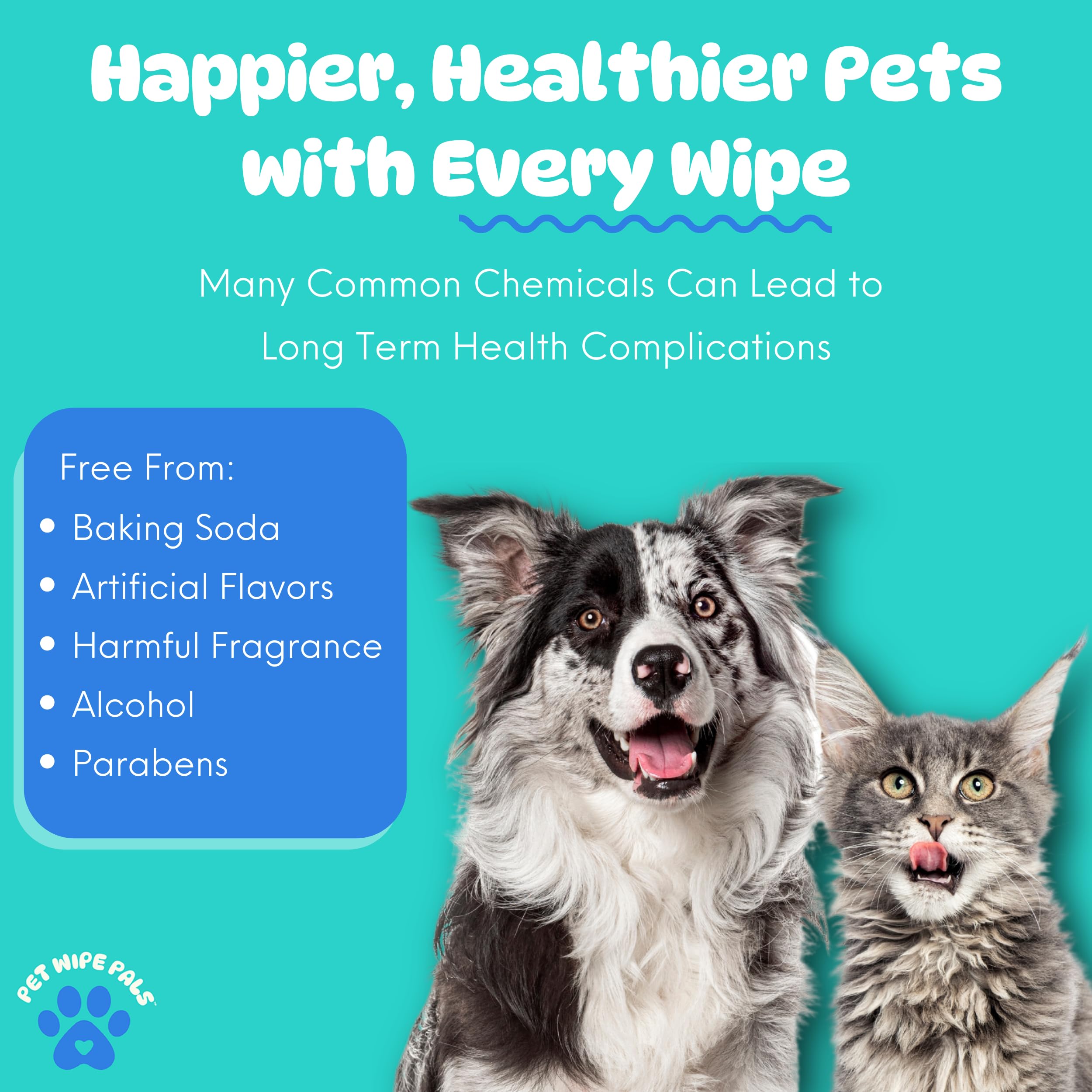Pet Wipe Pals haleine fraîche après utilisation autour des gencives sensibles.