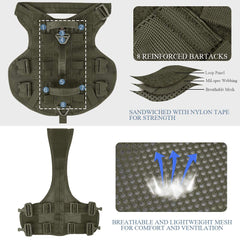 Harnais PETAC GEAR grande taille pour chiens de travail et missions.