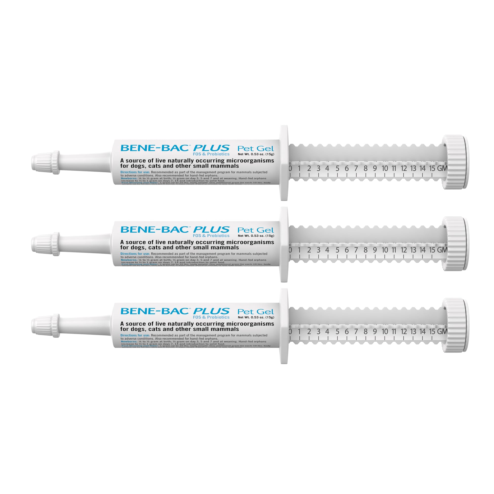 Bene-Bac Plus PetAg en gel-seringue 15 g pour chiens et chats.