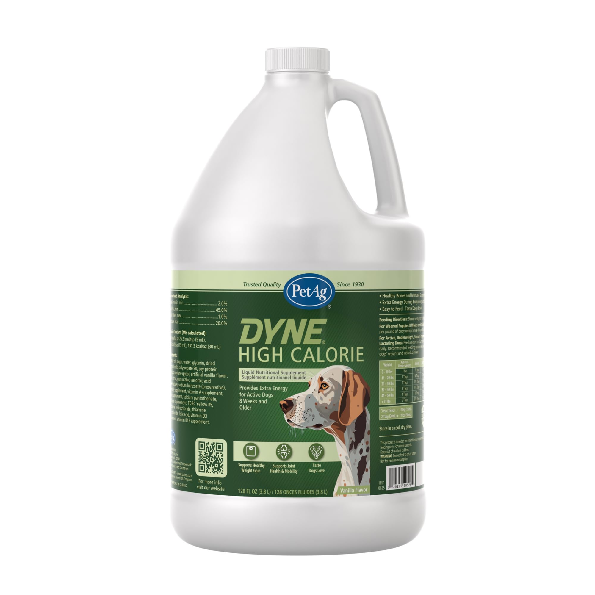Dyne PetAg, bouteille haute calorie prête à soutenir l'énergie des chiens et chiots.