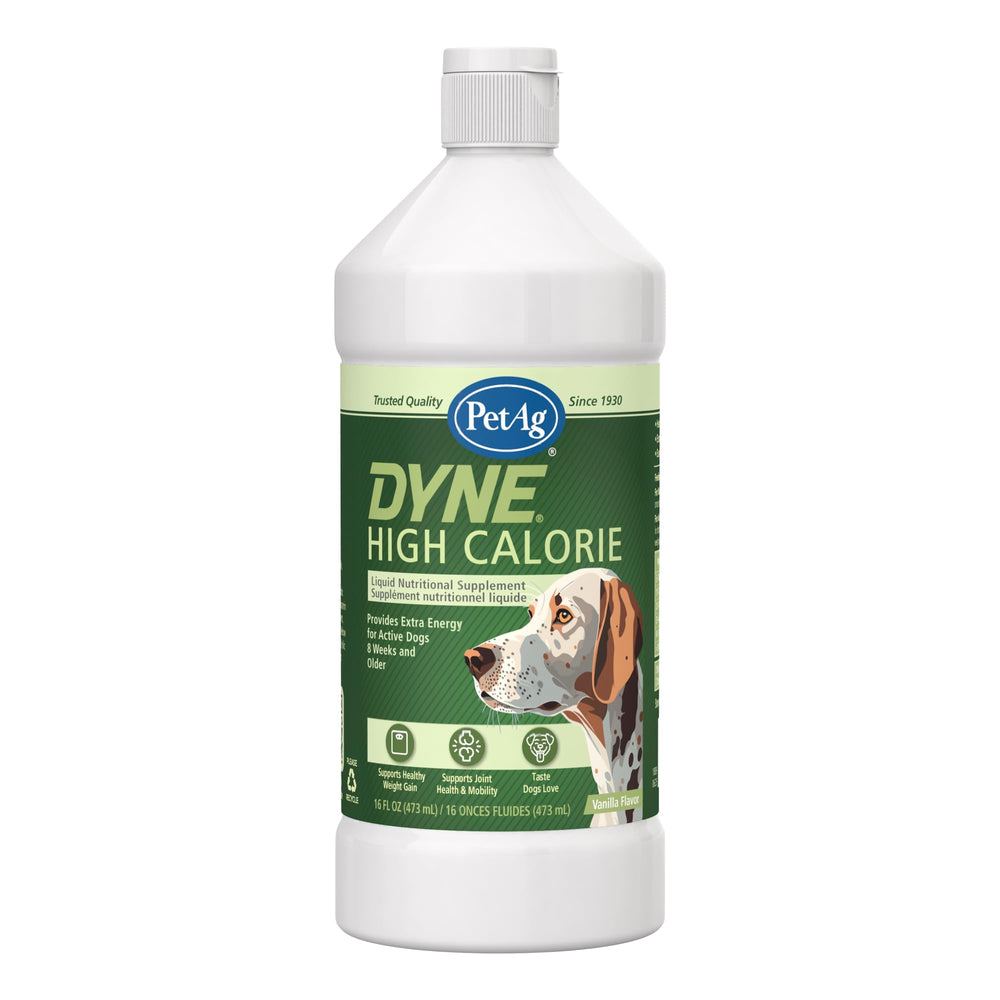 PetAg Dyne - Bouteille présentation, supplément nutritionnel pour chiens actifs.