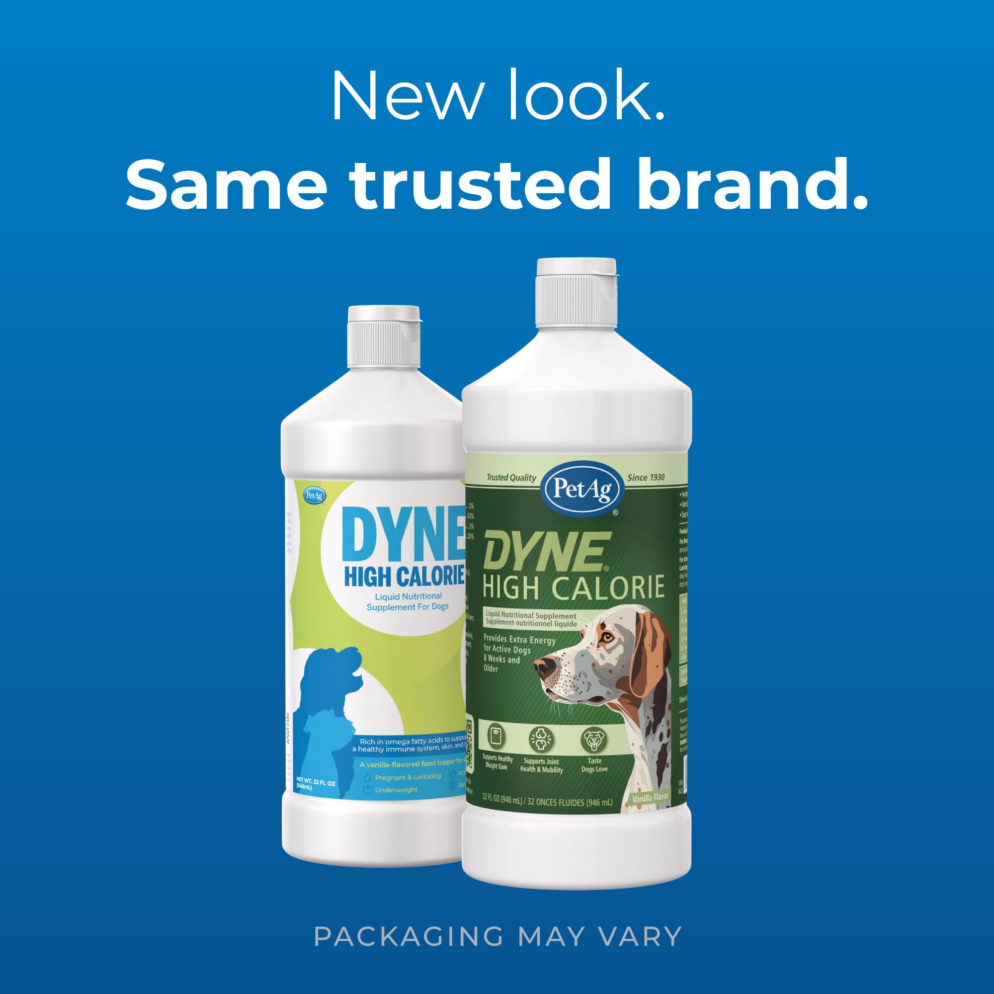 Dyne PetAg – étiquette nutritionnelle claire pour les nutriments essentiels.