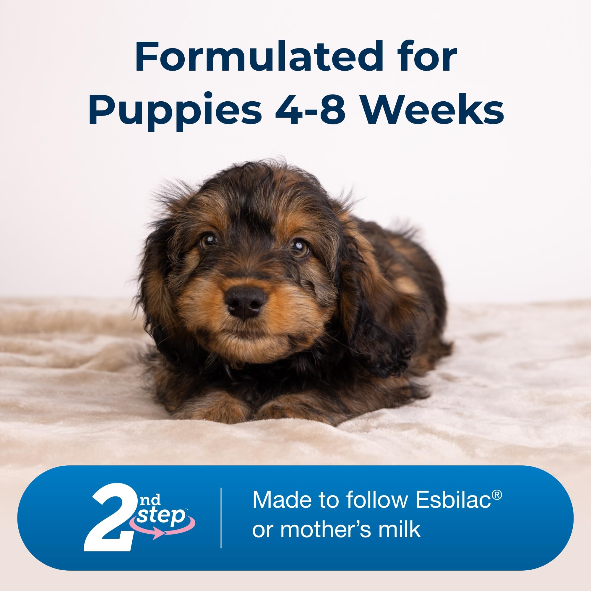 Protéine de lait naturelle Esbilac 2e étape, digestion facilitée pour chiots.