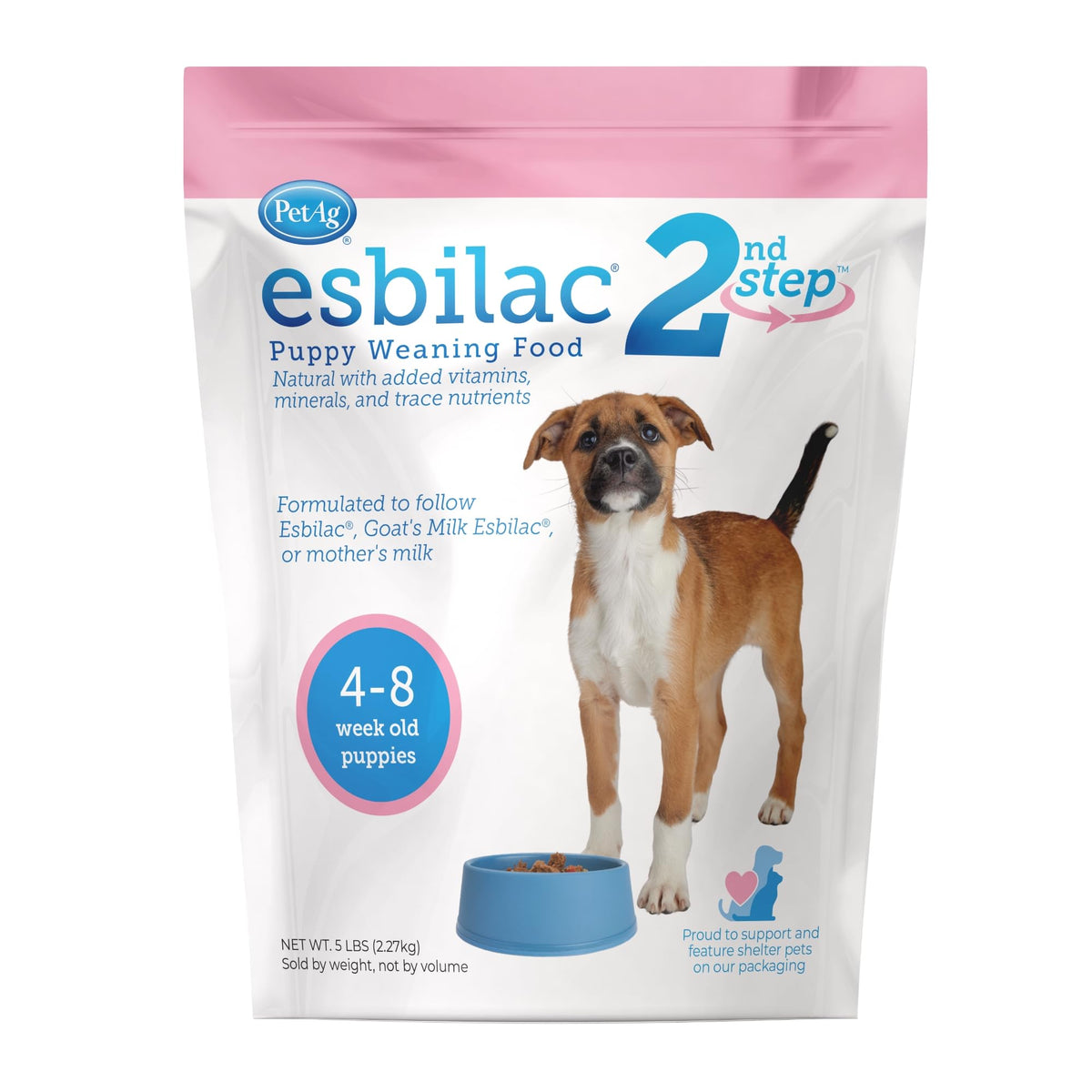 Esbilac 2e étape PetAg en poudre prête pour le sevrage progressif.