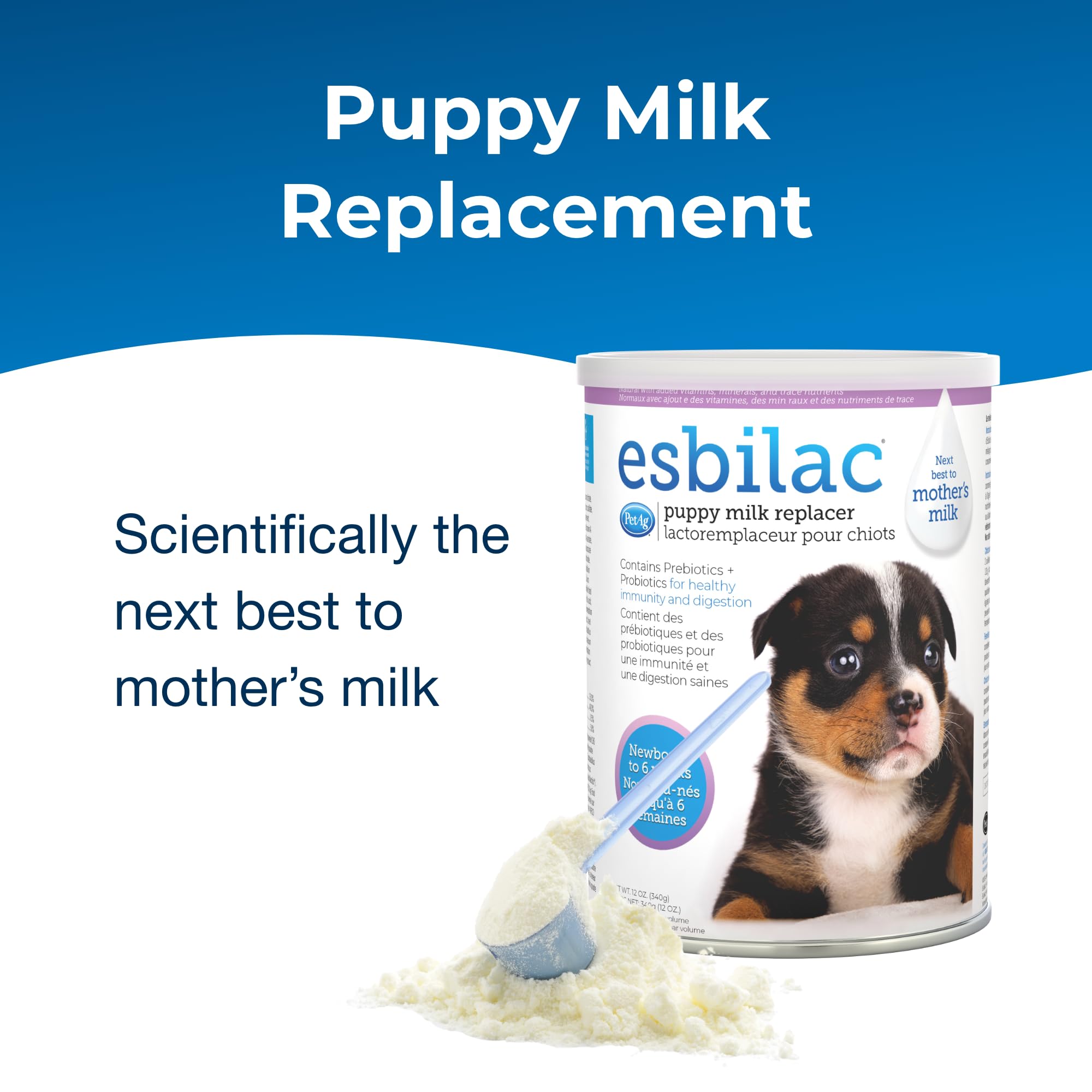 Esbilac PetAg formule digestible pour chiots en croissance