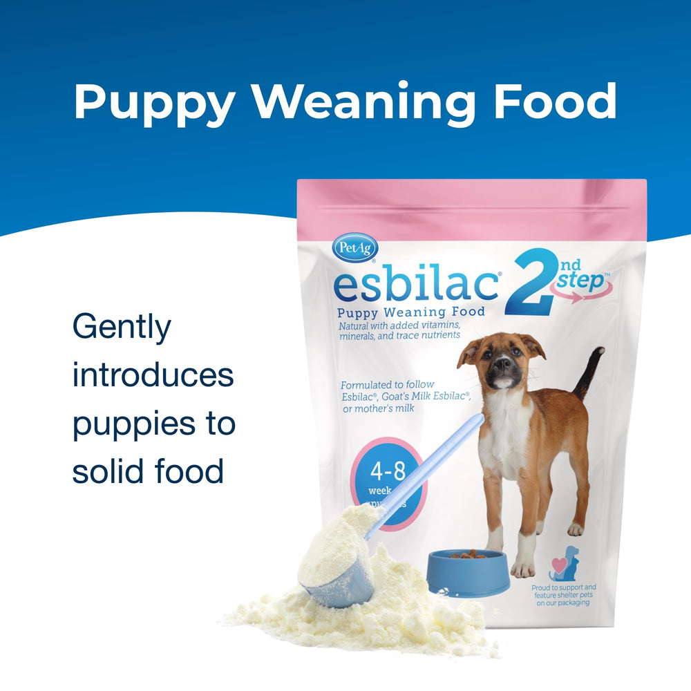 Mélange facile avec eau tiède pour chiots.