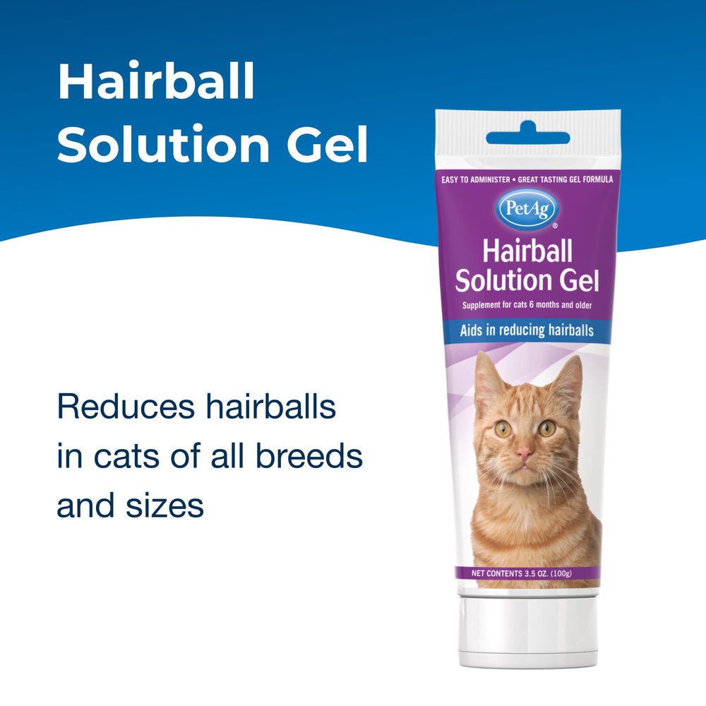 PetAg Gel Solution Boules de Poils, application en douceur pour chats adultes.