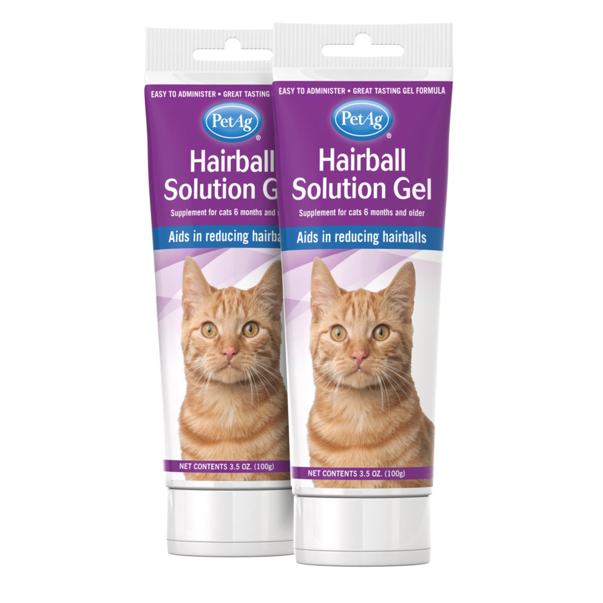 PetAg Gel Solution Boules de Poils Chats, flacon prêt à l'emploi pour une administration facile.
