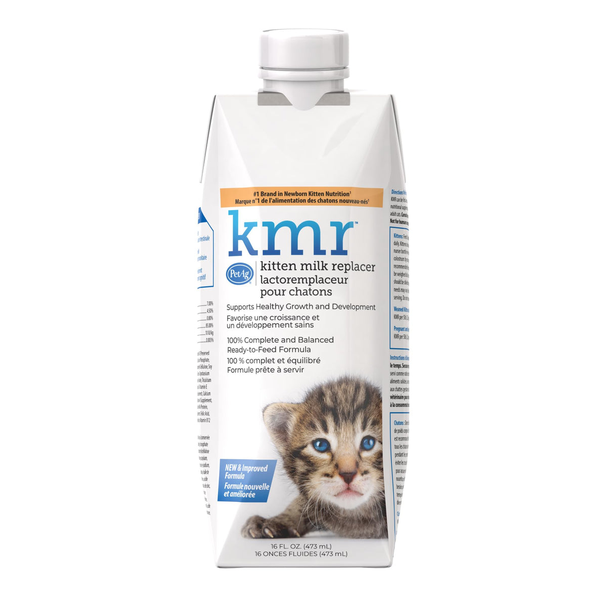 PetAg KMR bouteille liquide prête à servir, pratique pour nourrir les chatons.