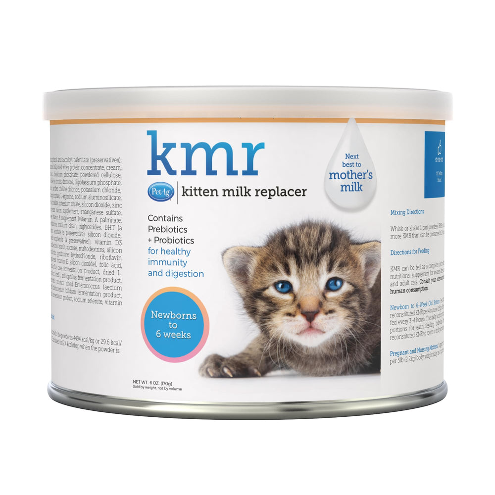 PetAg KMR poudre remplacement lait chaton: proche du lait maternel, soutient la croissance.