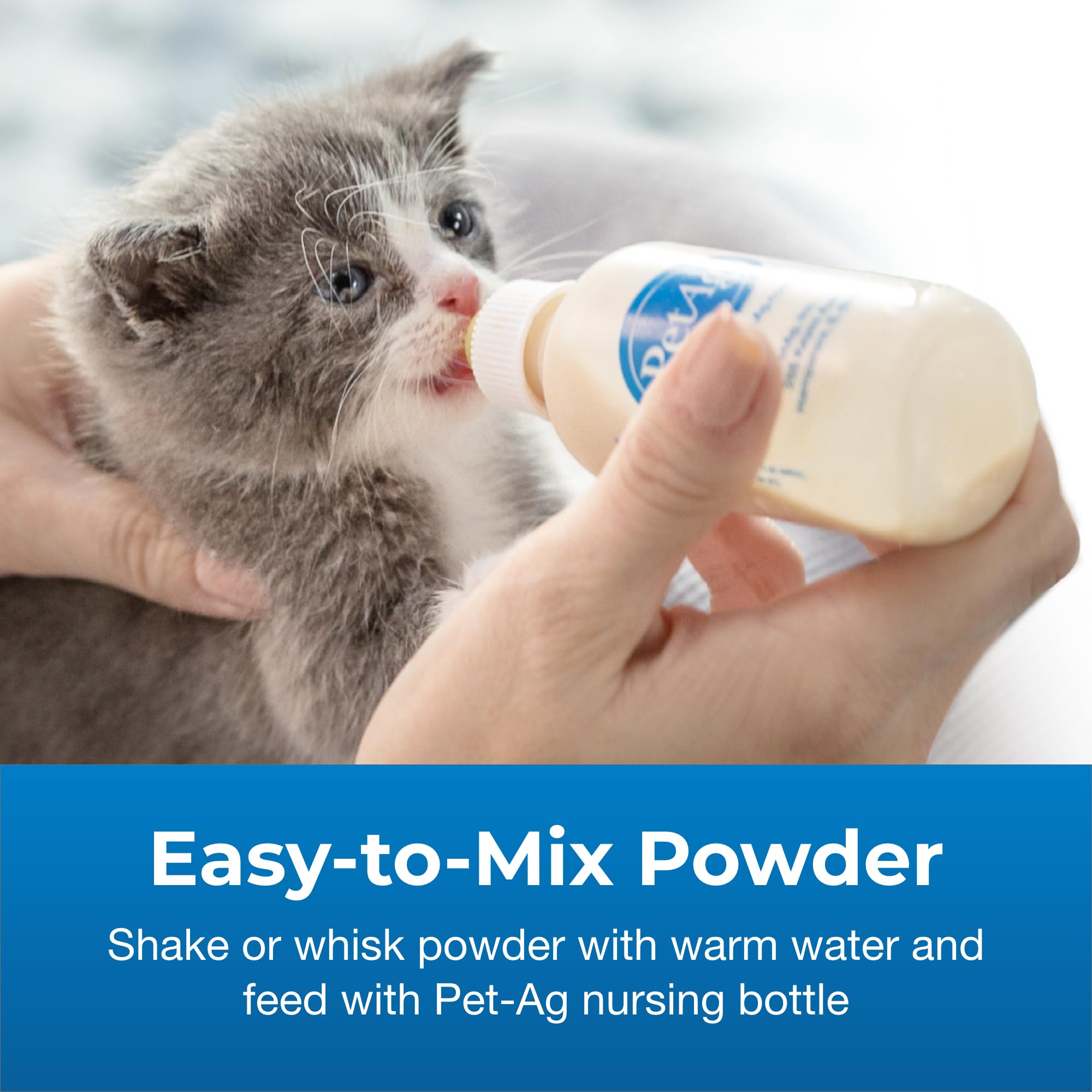 PetAg KMR Poudre chaton-vitamines-mineraux: nutrition complète favorisant la croissance.