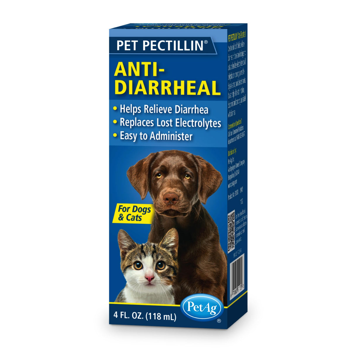 PetAg Pet Pectillin – flacon 4 oz pour diarrhée chez chiens et chats