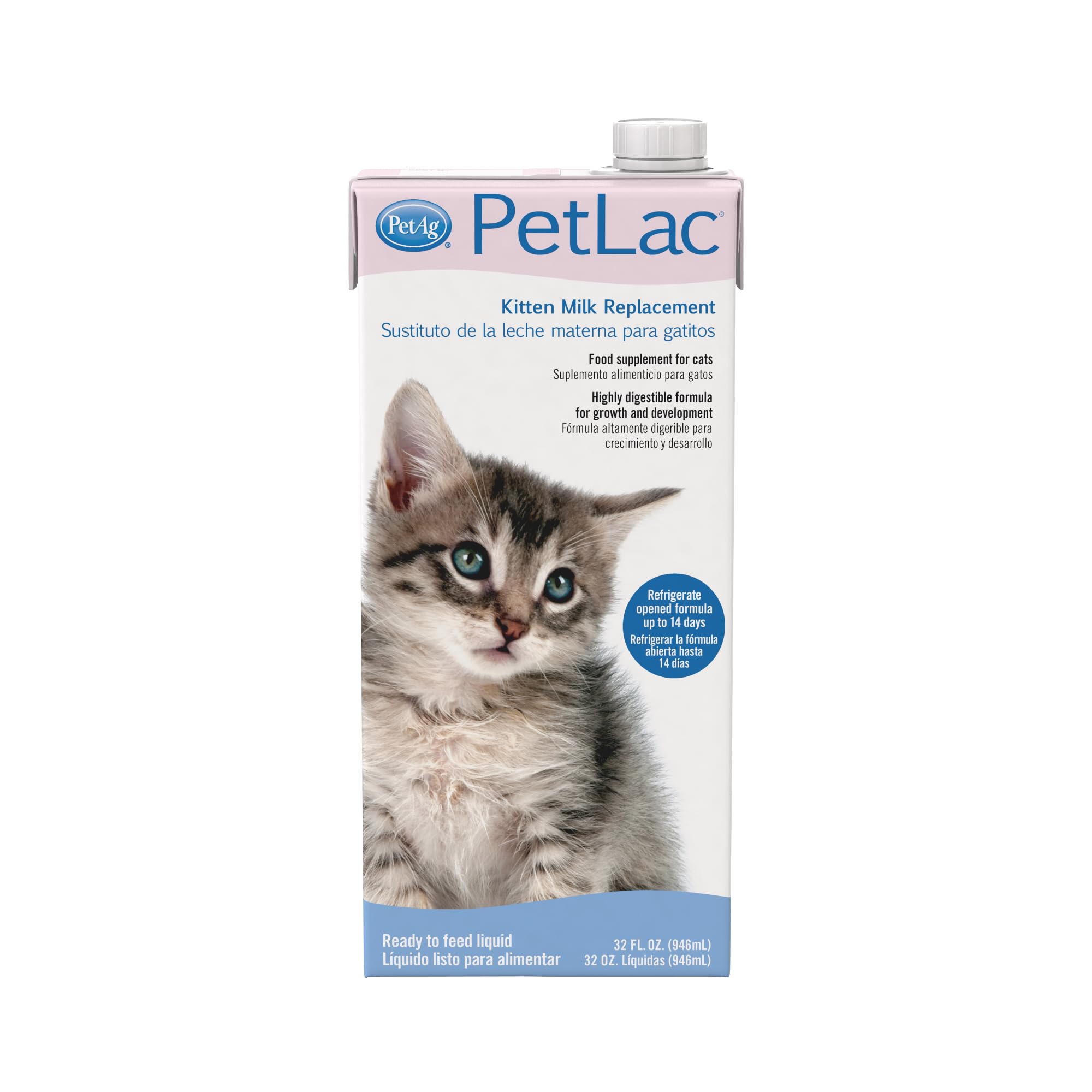 PetLac prêt à servir, bouteille idéale pour nourrir les chatons.